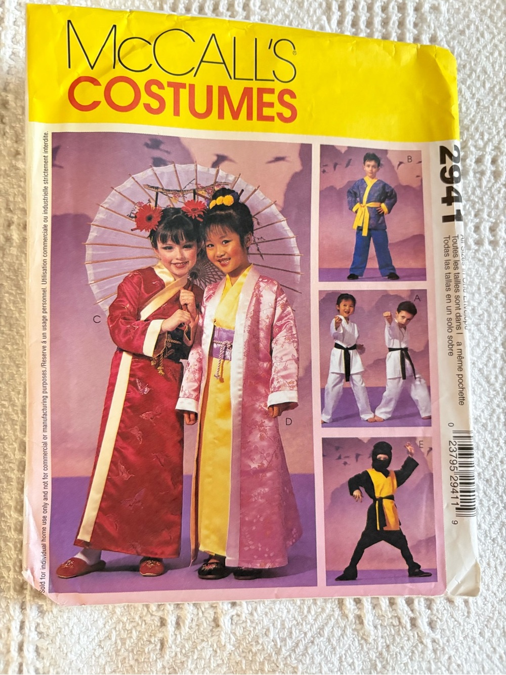 McCall’s Pattern 2941 for Children’s Robe Costumes